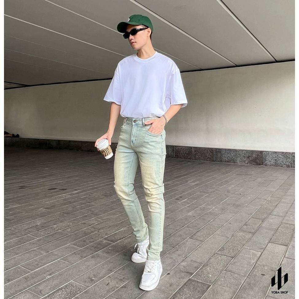 { + VOUCHER 20K} QUẦN JEANS NAM FORM SLIMFIT MÀU DIRTY WASH VẢI DÀY XỊN MỊN (ẢNH THẬT 100% BAO ĐỔI TRẢ