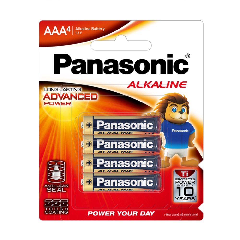 Vỉ 4 viên pin kiềm Panasonic Alkaline AAA LR03T/4B-V – Hàng Chính Hãng