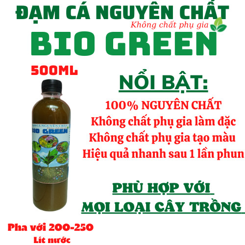 Chai 500ml- Đạm Cá nguyên chất BIOGREEN -KHÔNG CHẤT PHỤ GIA, CHIẾT XUẤT TỪ NGUỒN ĐẠM CÁ TINH KHIẾT