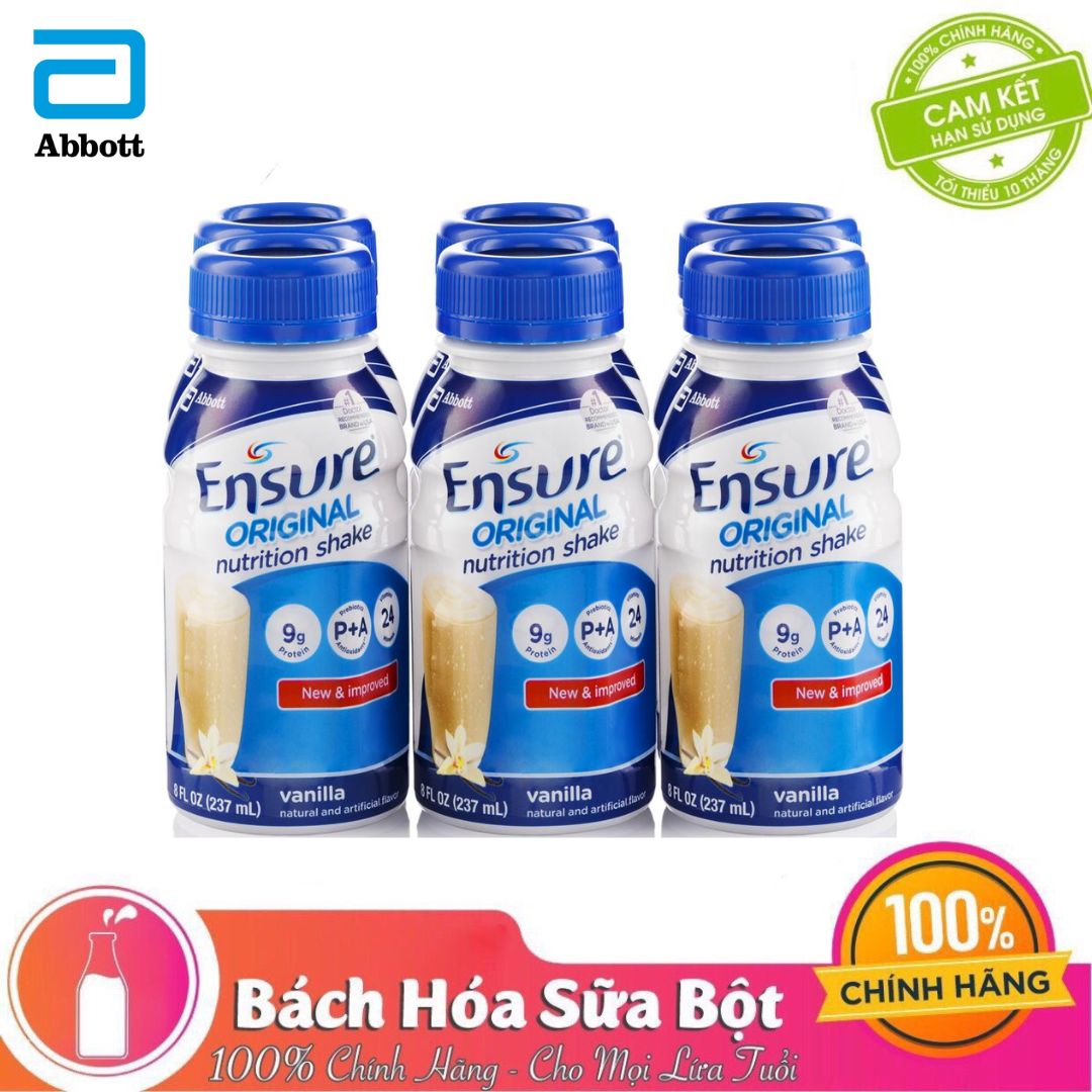 Thùng 24 chai sữa pha sẵn Ensure Original Vanilla 237ml