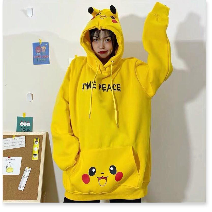Áo hoddies pikachu form rộng có mũ cực đẹp , cute cho các bạn trẻ THỜI TRANG MỚI KINGSHOP79