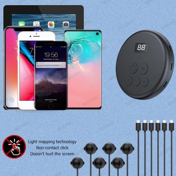 Thiết bị thả tim 6 đầu - Autotap Click tự động chuyên dùng tăng tương tác mạng xã hội dùng nhấn thả tim, nhặt xu , chơi game