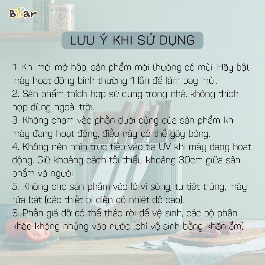 Máy sấy tiệt trùng dao thớt Bear XDQ-B01Q1 - Chống ẩm mốc, an toàn cho sức khỏe - Hàng nhập khẩu