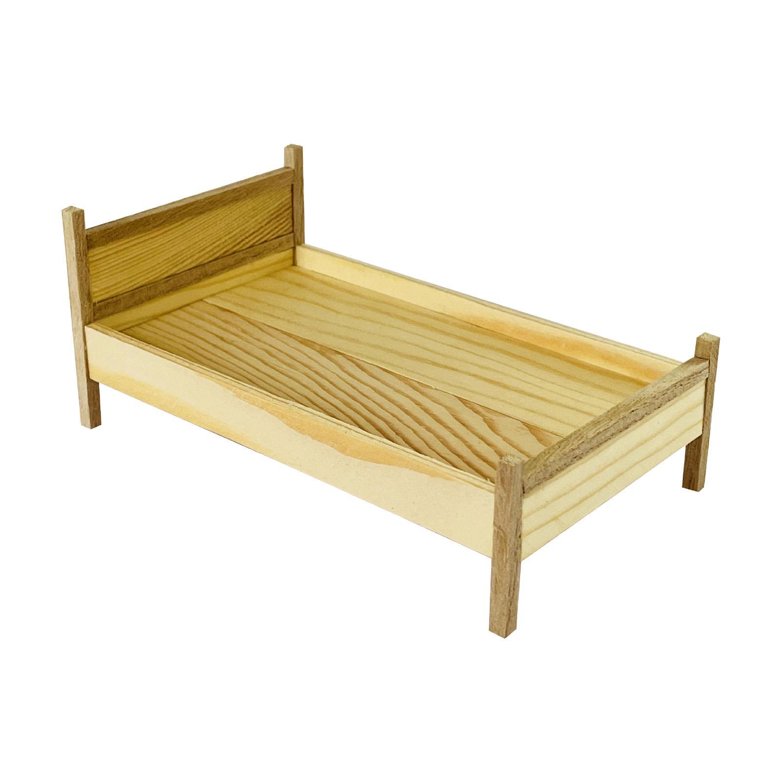 1:12 Scale Dollhouse Mini Bed Dollhouse Decoration Accessories Miniature Bed Dollhouse Miniature Bed