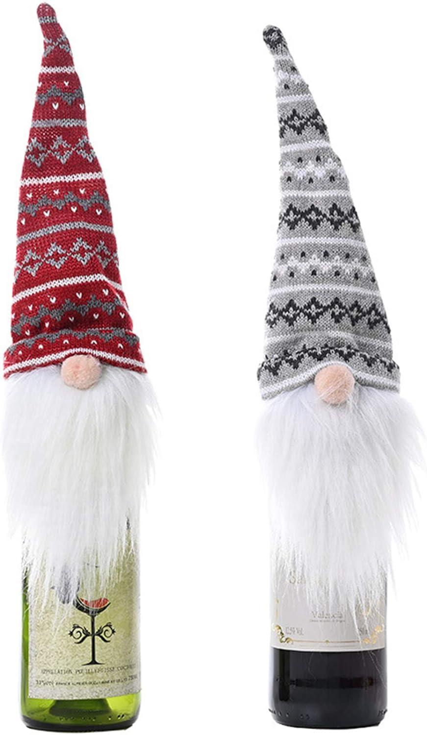 Chai rượu phù hợp với chai bìa chai rượu vang giáng sinh elf pixie Scandinavia chai rượu túi chai chai túi chai túi quà tặng cho bao bì 2 cái