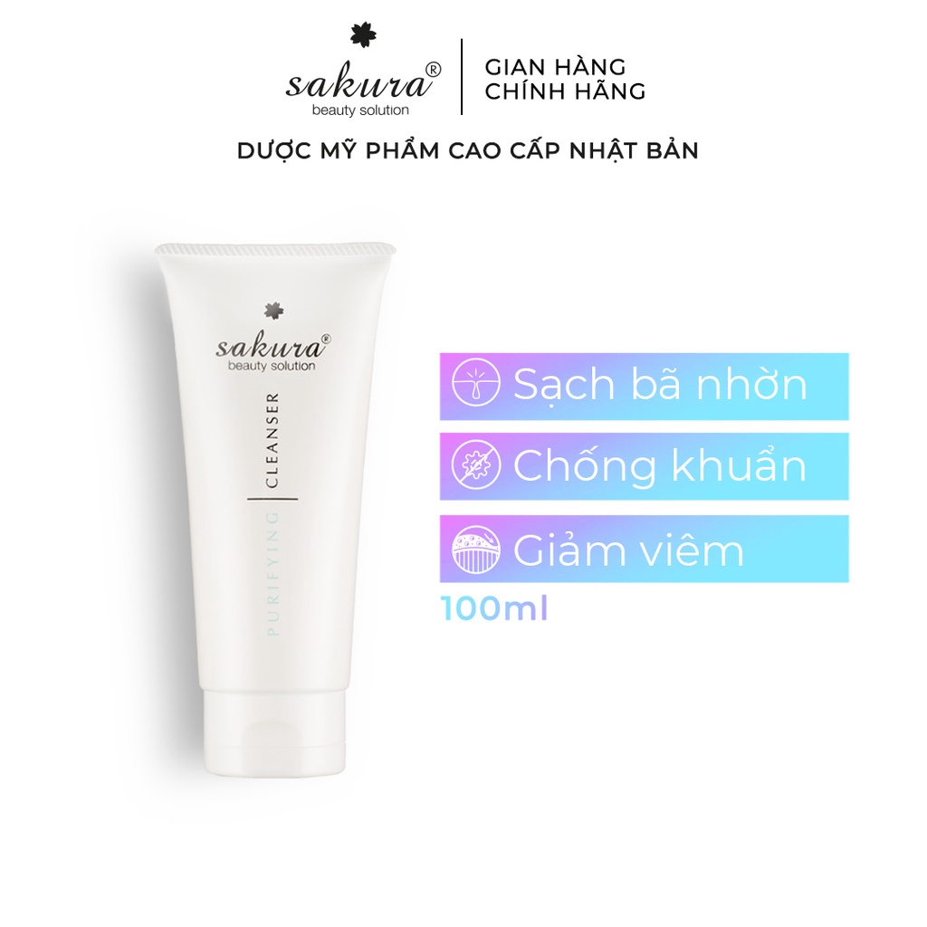 Sữa Rửa Mặt Dầu Mụn Sakura Purifying Cleanser 100Ml