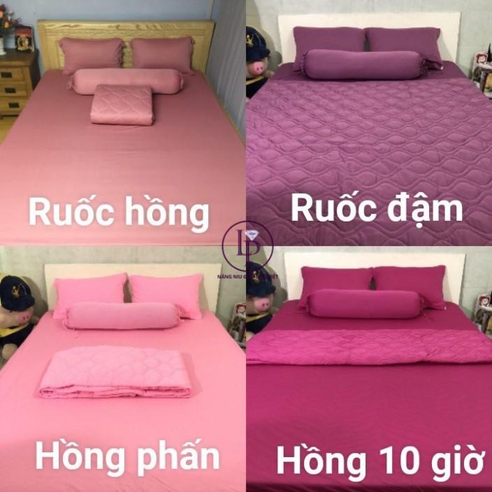 Trọn bộ 5 Món Chăn GA THUN LẠNH TRƠN HÀN QUỐC kèm Mền LAN PHAM BEDDING