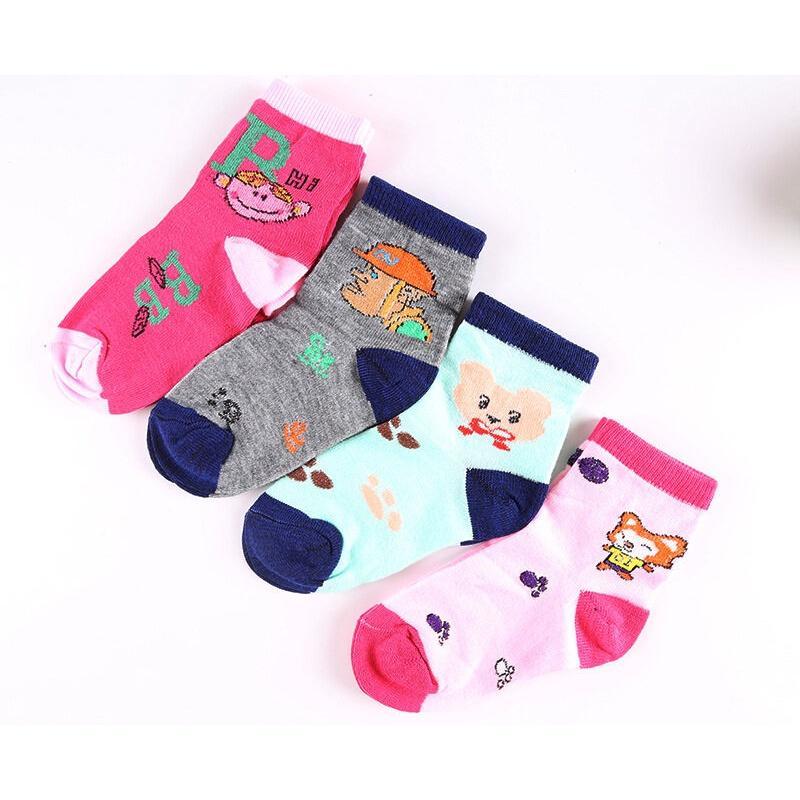 Vớ cotton mềm mại thời trang dành cho trẻ em từ 1-10 tuổi,1-3 years - random color