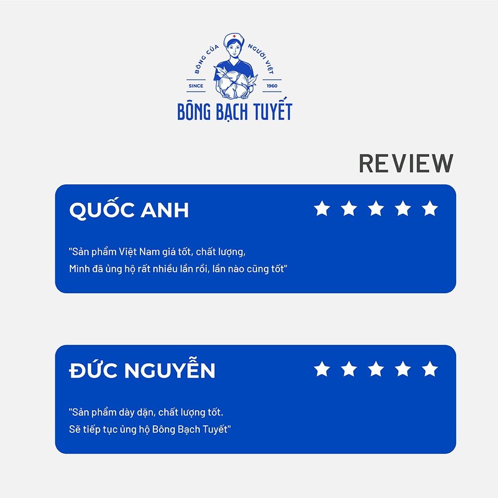 Combo 3 Hộp Khẩu trang Bông Bạch Tuyết 3 lớp xanh