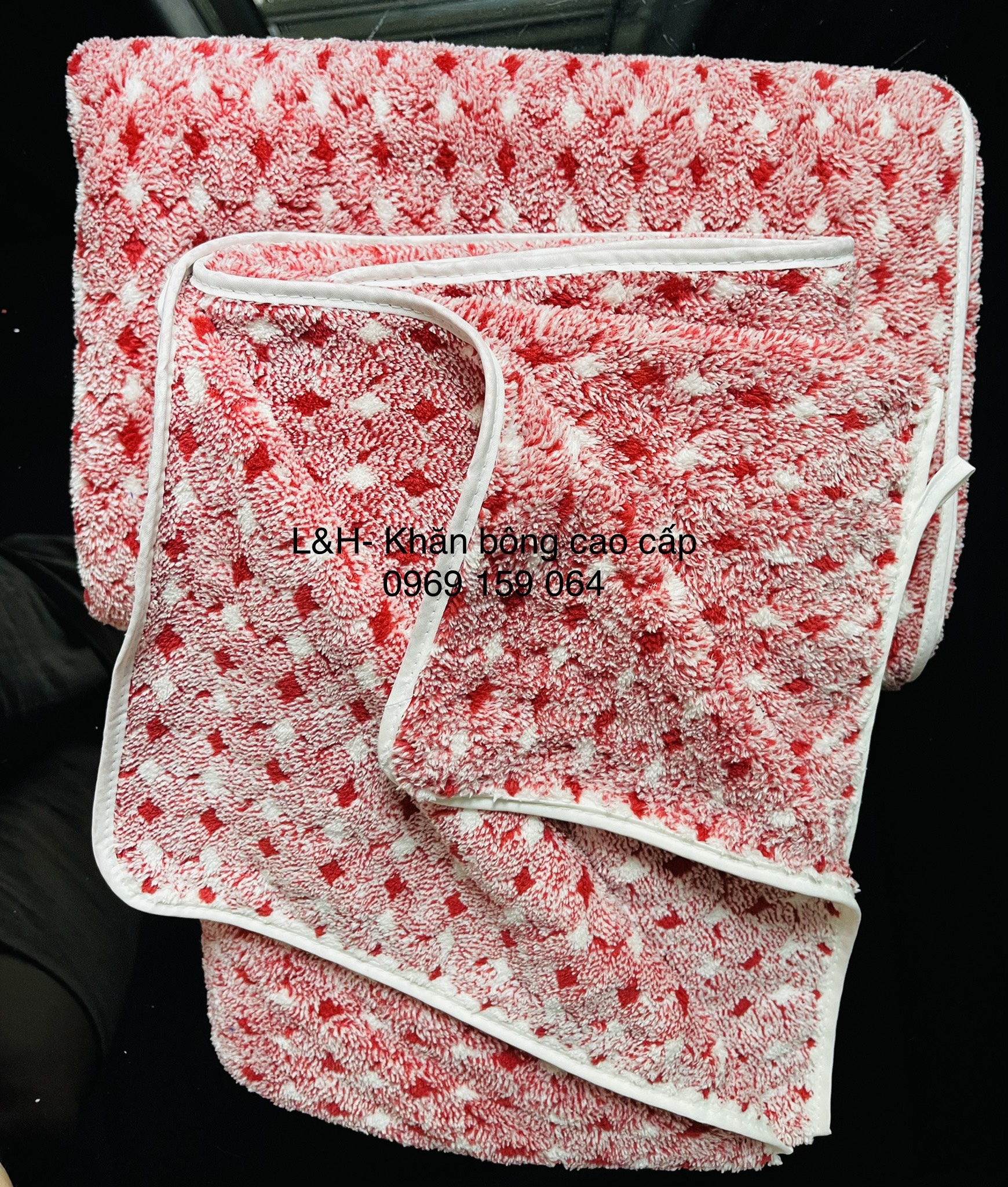Khăn mặt lông cừu, quả trám, Kt 30x50cm