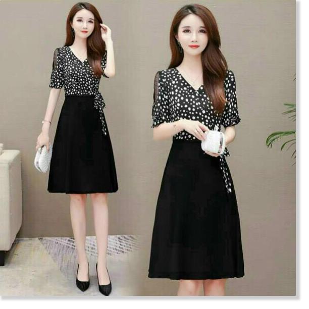 ĐẦM LỤA THIẾT KẾ HỌA TIẾT ĐƠN GIẨN NHƯNG KHÔNG KÉM PHẦN SANG TRỌNG 1HIT1 FASHION