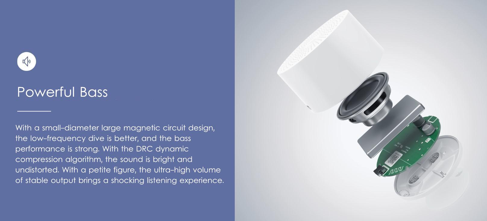 Loa di động Xiaomi Xiaoai Loa kết nối không dây 5.0 tương thích Bluetooth Loa sạc Loa hoạt động với sinh viên Xiaoai Color: 2pcs Round