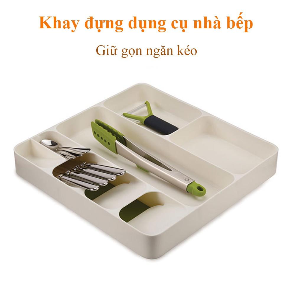 Khay để đũa thìa, dao nĩa, dụng cụ nhà bếp - giữ gọn ngăn kéo nhà bếp