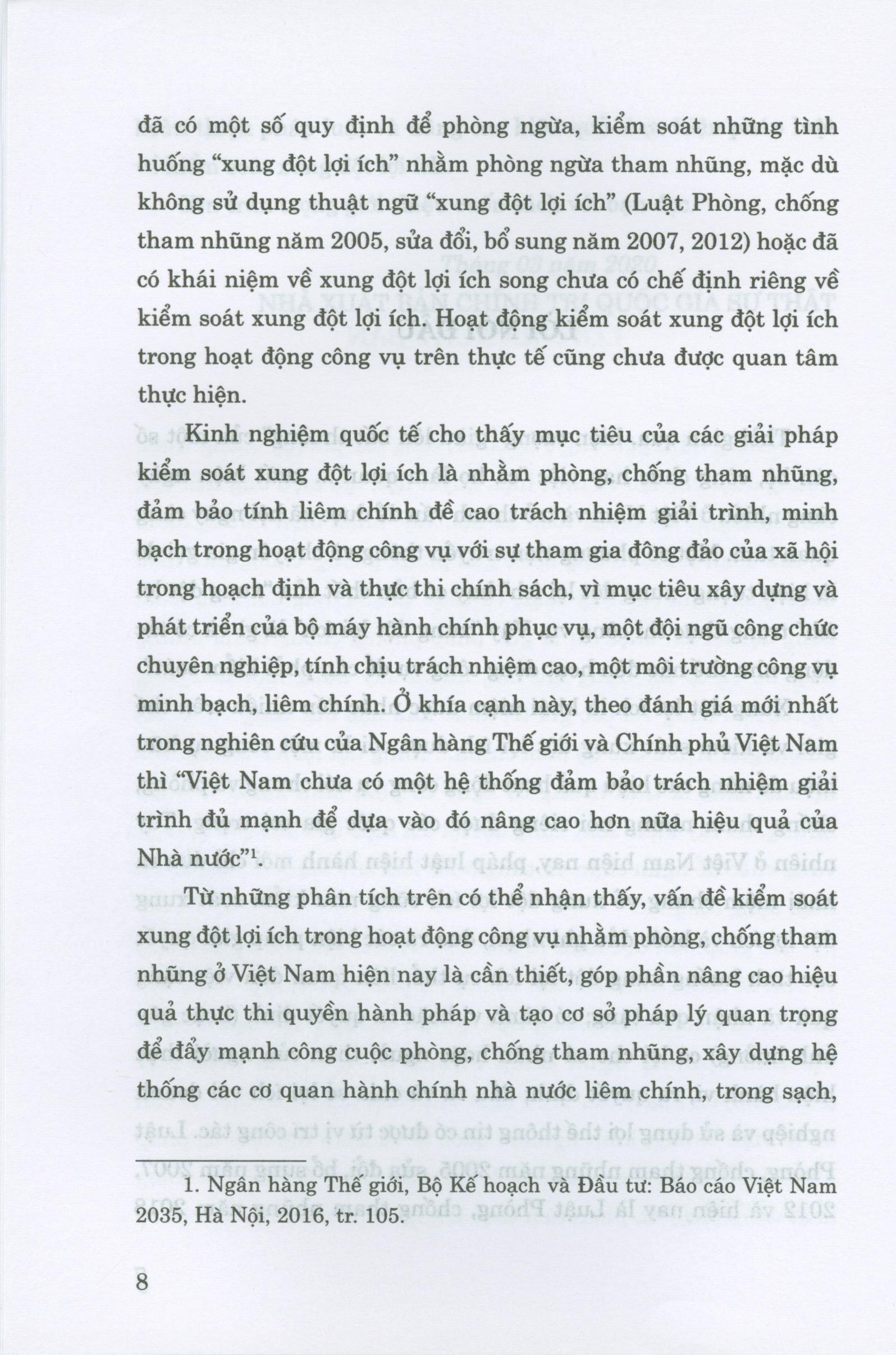 Kiểm Soát Xung Đột Lợi Ích Nhóm Trong Hoạt Động Công Vụ Nhằm Phòng Ngừa Tham Nhũng Ở Việt Nam Hiện Nay