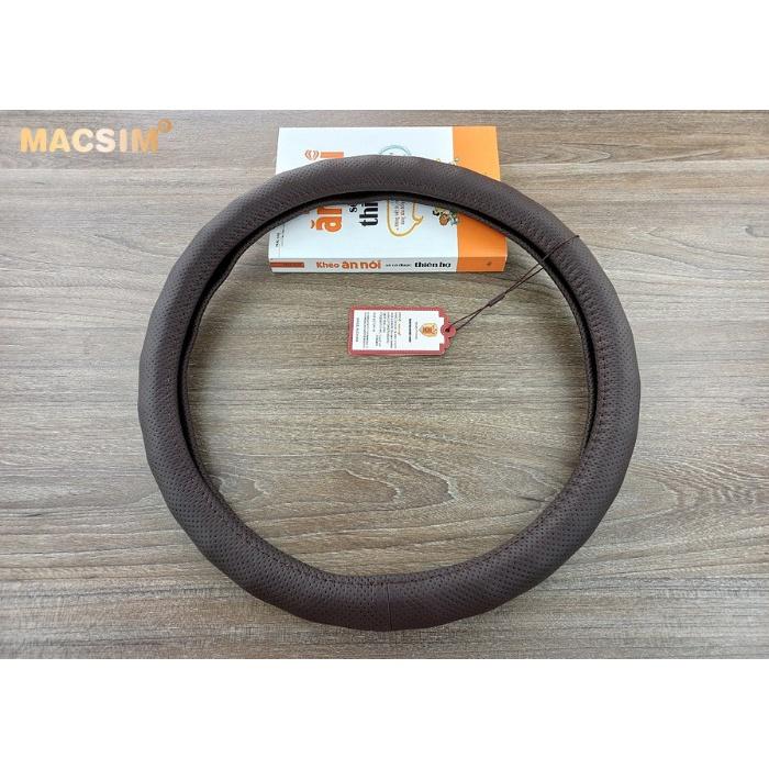 Bọc vô lăng cao cấp Macsim mã 8932 - Chất liệu da thật - Khâu tay 100% size M