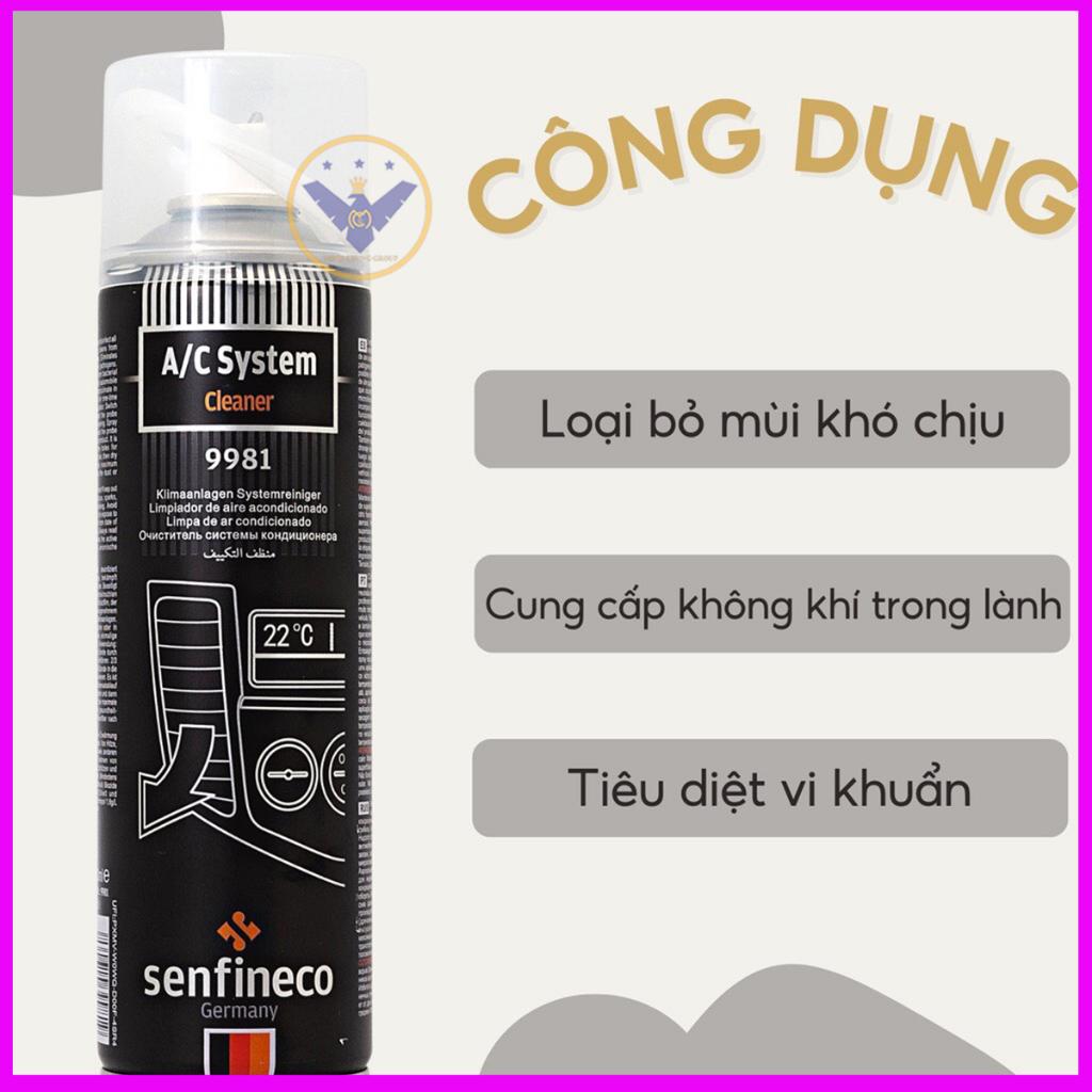 Dung dịch vệ sinh dàn lạnh Senfineco 9981 A/C System Cleaner 520ml - Made in Germany