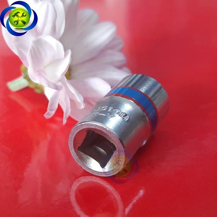 Tuýp 10mm 1/4 Kingtony 233510M loại ngắn 6 cạnh màu trắng