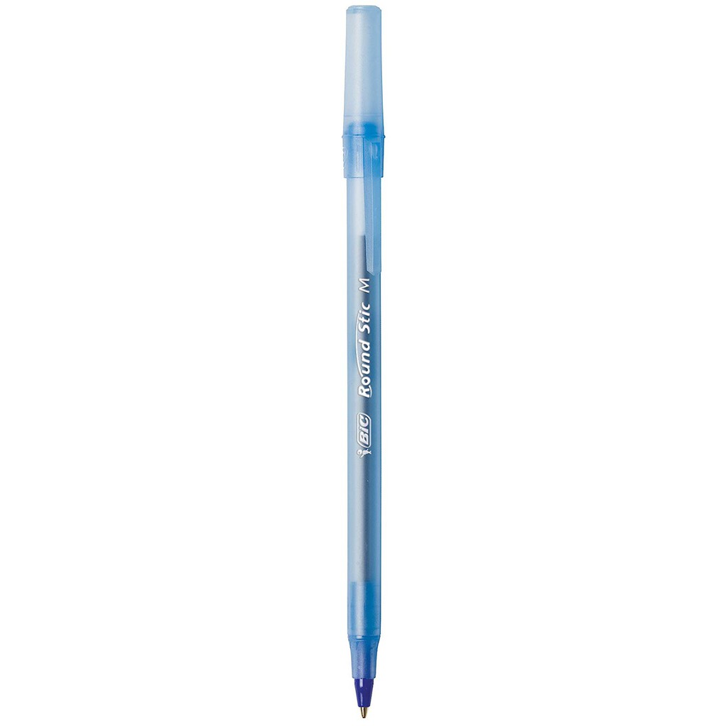 Bút bi Bic Round Stic Xtra Life, Medium Point (1.0mm), Pen Tapping, Màu xanh, đen và đỏ