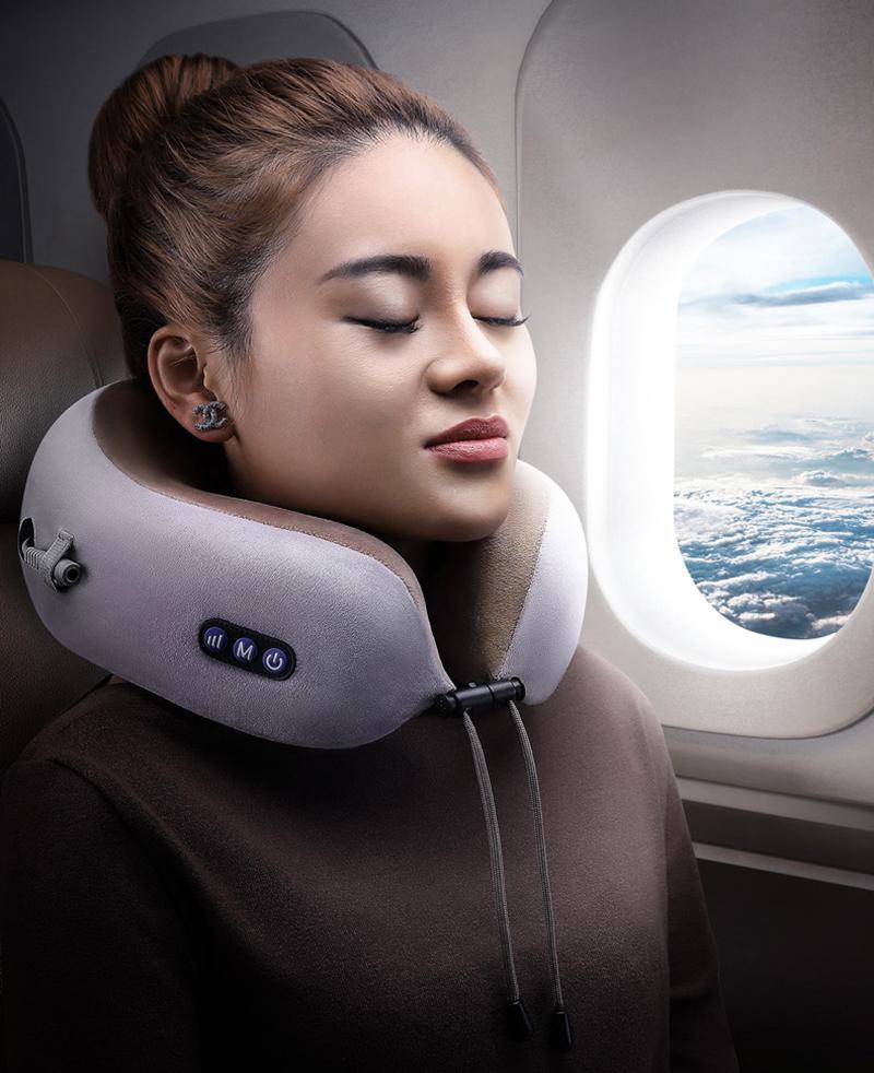 Gối Mát Xa Cổ U-Shaped Neck Massage Pillow - Pin Sạc 2000mAh