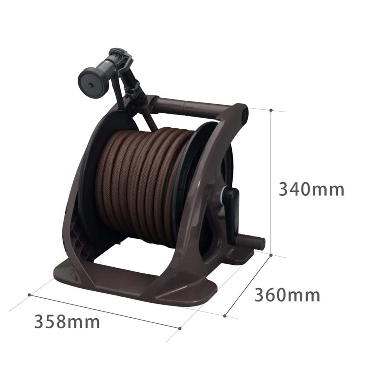 Bộ cuộn ống tưới cây 20m Tough Brown Takagi R220TBR