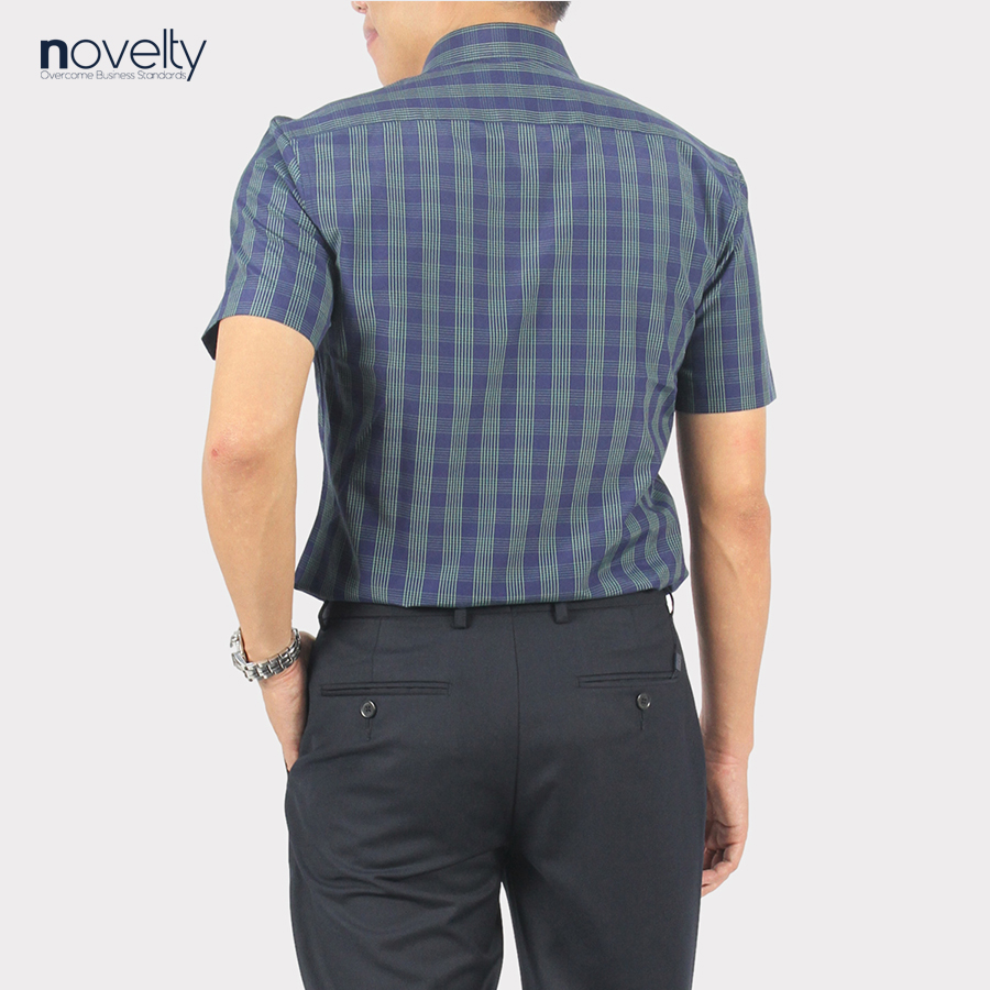 Áo sơ mi nam ngắn tay Novelty Regular fit caro lớn NSMMCLMTCR220931N