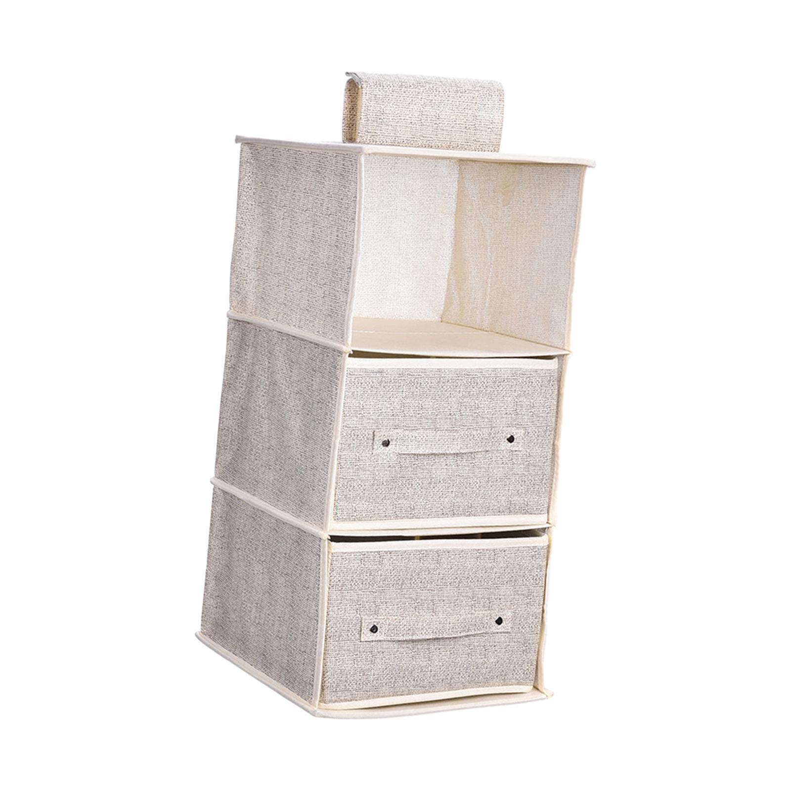 Hanging Closet Organizer with Drawers Wardrobe Storage Bag Portable Hanging Shelf for Bedroom for Shirts Socks Jeans Sweaters