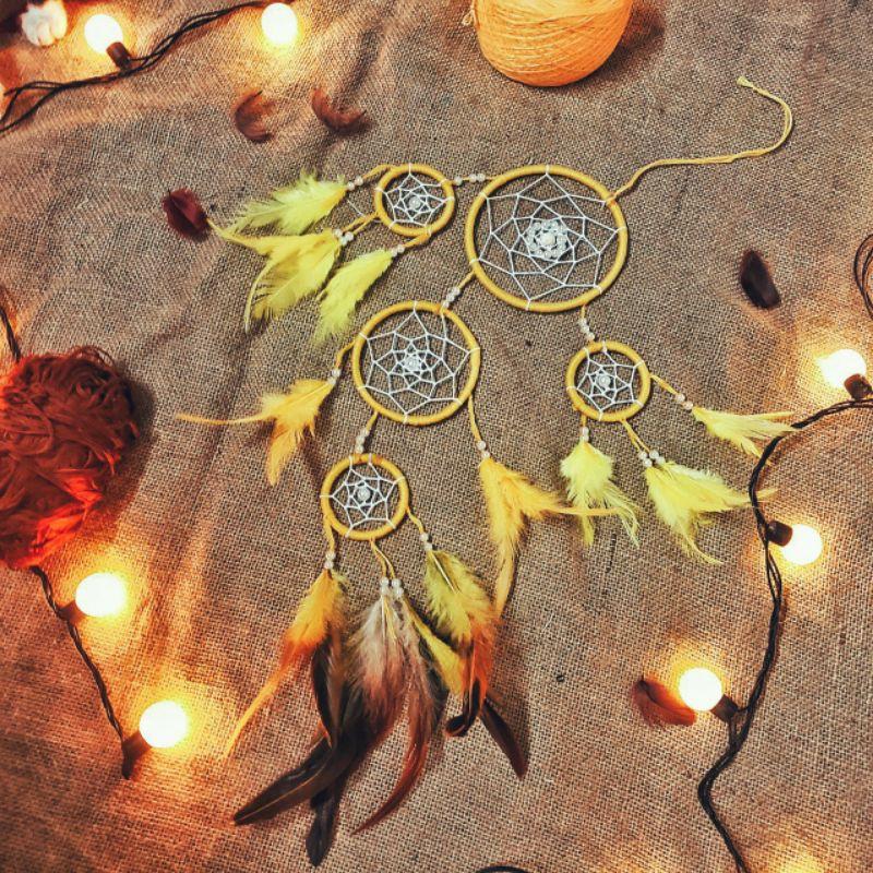 Dreamcatcher 5 vòng siêu xinh trang trí nhà cửa