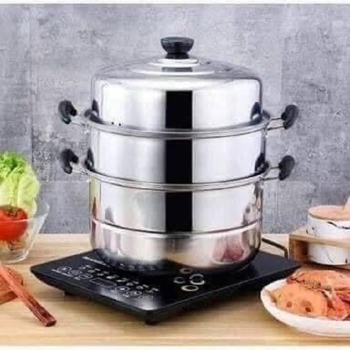 Nồi hấp Inox 3 tầng