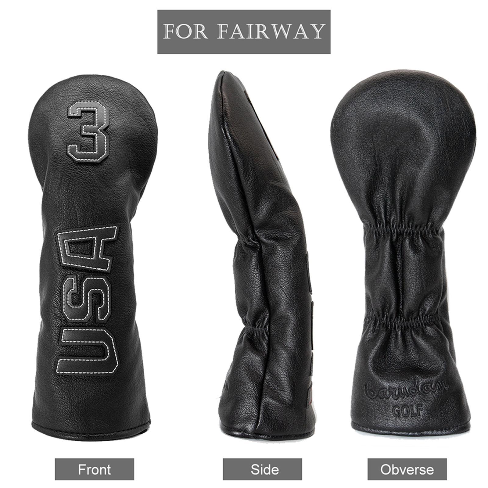 PU Golf Head Cover for Fairway Woods Protector Case Club Headcover