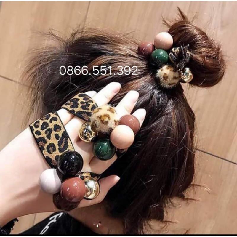 Chun buộc tóc, thun buộc tóc, dây buộc tóc ngọc, dây buộc tóc phong cách Hàn Quốc