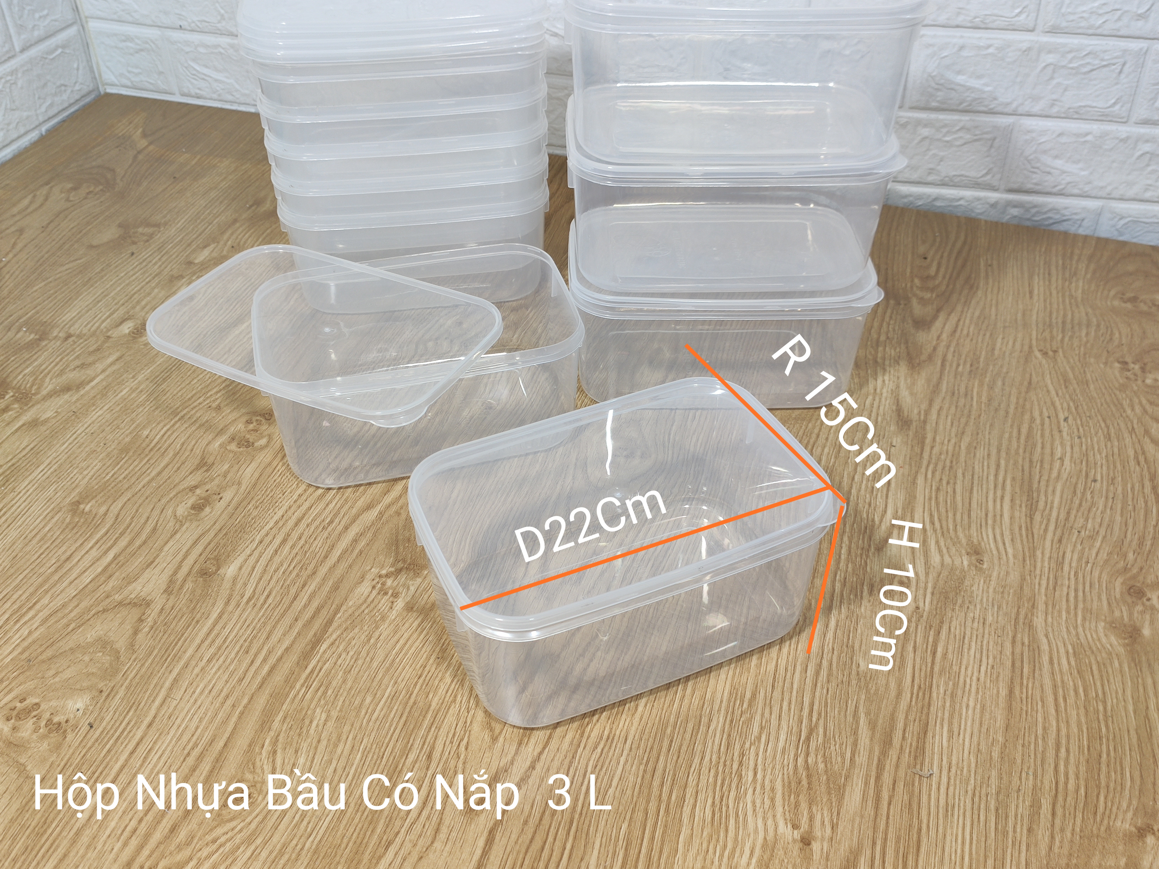HỘP NHỰA BẦU SỐ 5 ĐỰNG THỰC PHẨM NHÀ BẾP, TỦ LẠNH,NHÀ HÀNG.QUÁN ĂN, 3 LÍT