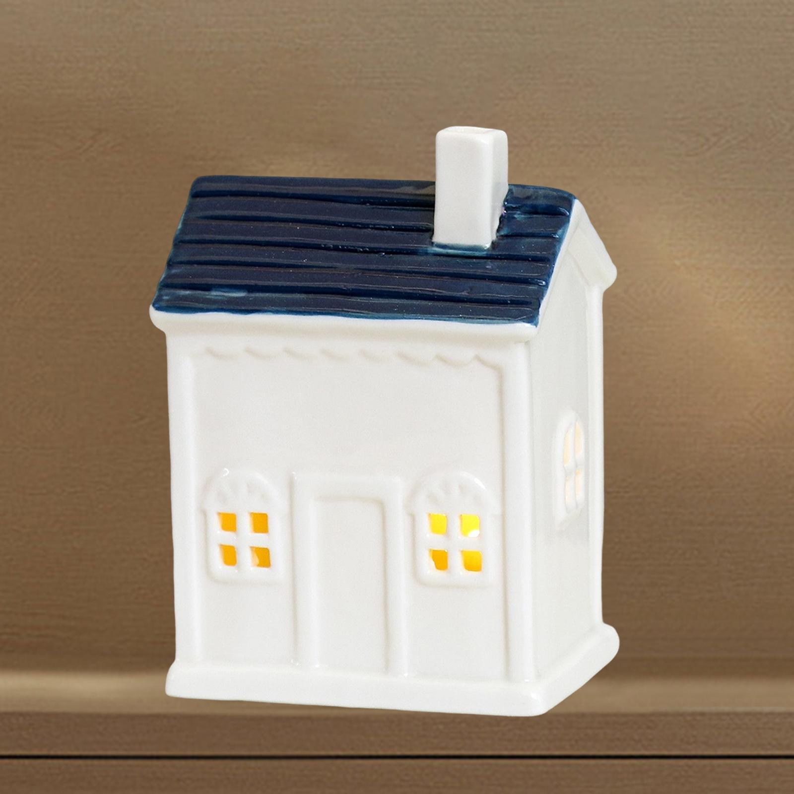Ceramic House Candle Holder Stand Small House Shaped for Home Wedding Party