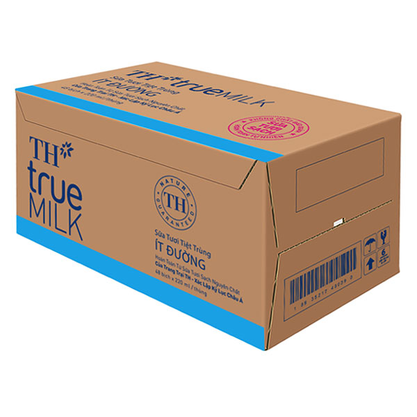 Thùng Sữa Tươi Tiệt Trùng Ít Đường TH True Milk