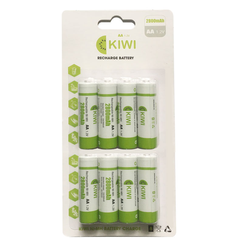 Pin sạc Kiwi vỉ 8 viên 2800mAh - Hàng chính hãng