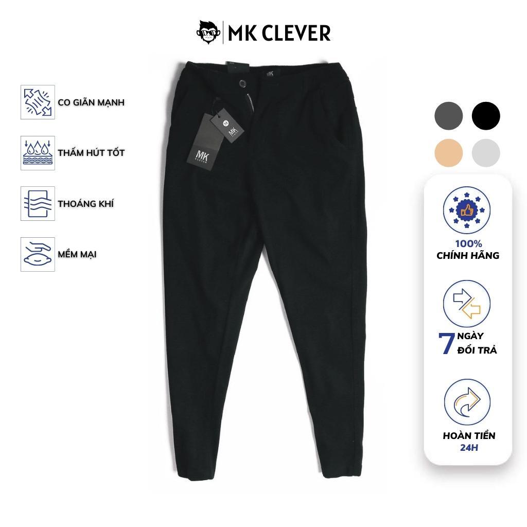 Quần nam kaki slimfit MK LEVER, dáng tây lưng thun co giãn - QKT01