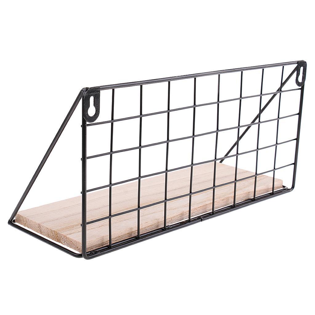 DIY Wall Mount Metal Wire Rack Holder For Home Kitchen Storage Shelf 3pcs