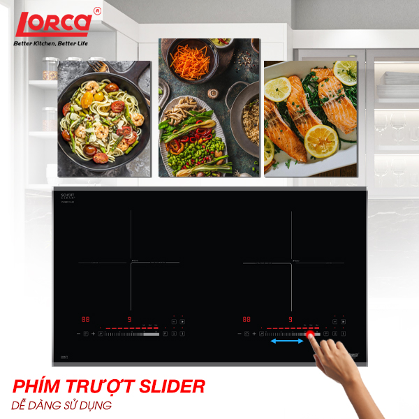 Bếp Từ Đôi LORCA LCI-877 Hàng Chính Hãng Cao Cấp Công Nghệ Smart Inverter An Toàn Tiết Kiệm Điện