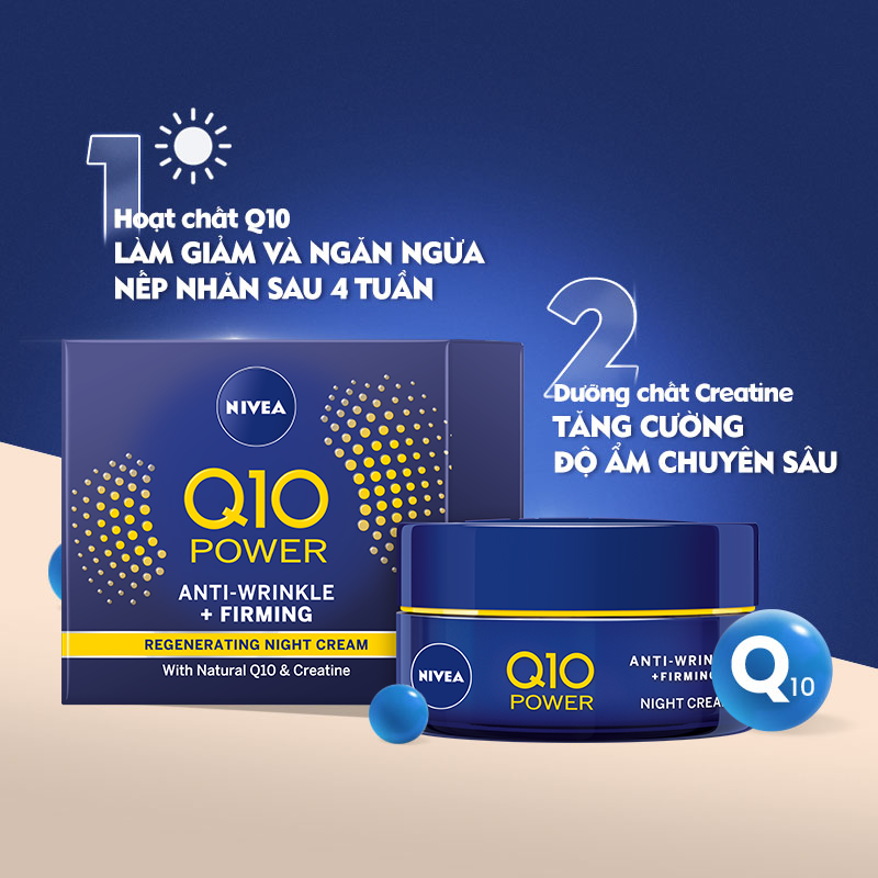 Kem Chống Nhăn Lão Hóa Da Ban Đêm Nivea Q10 Plus - 50ml - 81289