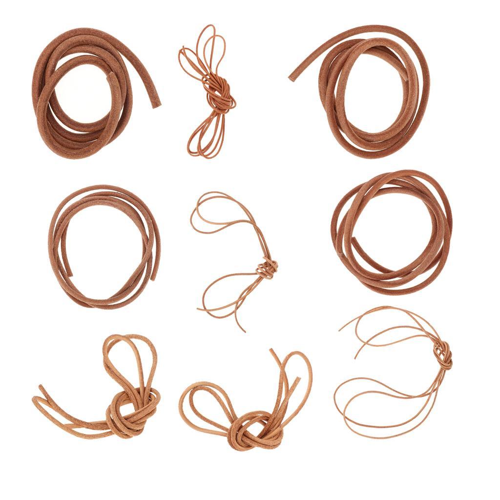 1 Meter Long Leather Cord Jewelry Kumihimo Making Thread Rope Braiding String1mm 1.5mm 2mm 2.5mm 3mm 4mm 5mm 6mm 8mm for DIY Crafts