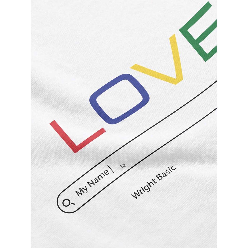 Áo thun trắng đơn giản basic love is my name local brand wrib cotton