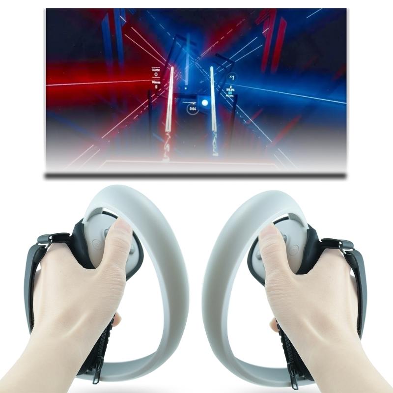 Vỏ bộ điều khiển chống ném Kẹp giữ mũ Rocker cho Túi bảo vệ tay cầm Pico 4 VR Túi đựng bộ điều khiển VR Trọng lượng nhẹ Màu: Trắng