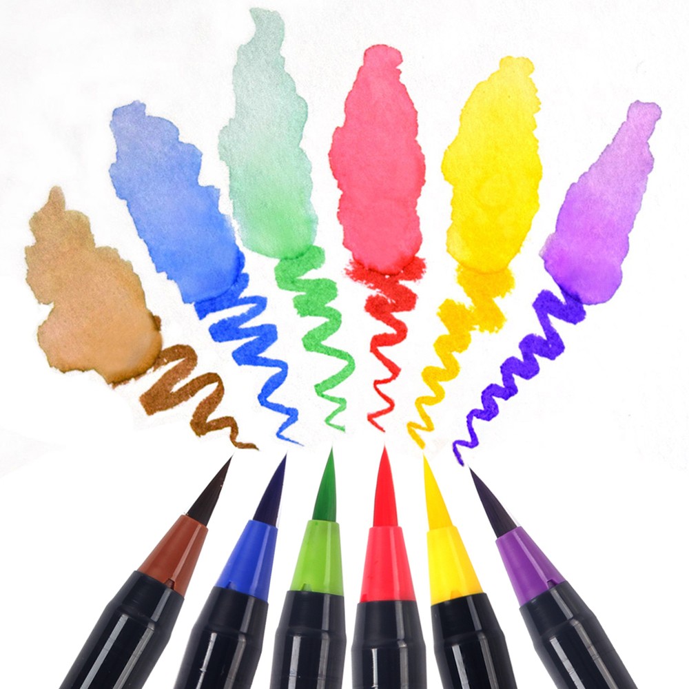 Bộ 20 bút lông màu nước cao cấp BUDECOR Water Color Brush Pen (Tặng 1 cọ Water Brush và Bảng Màu )