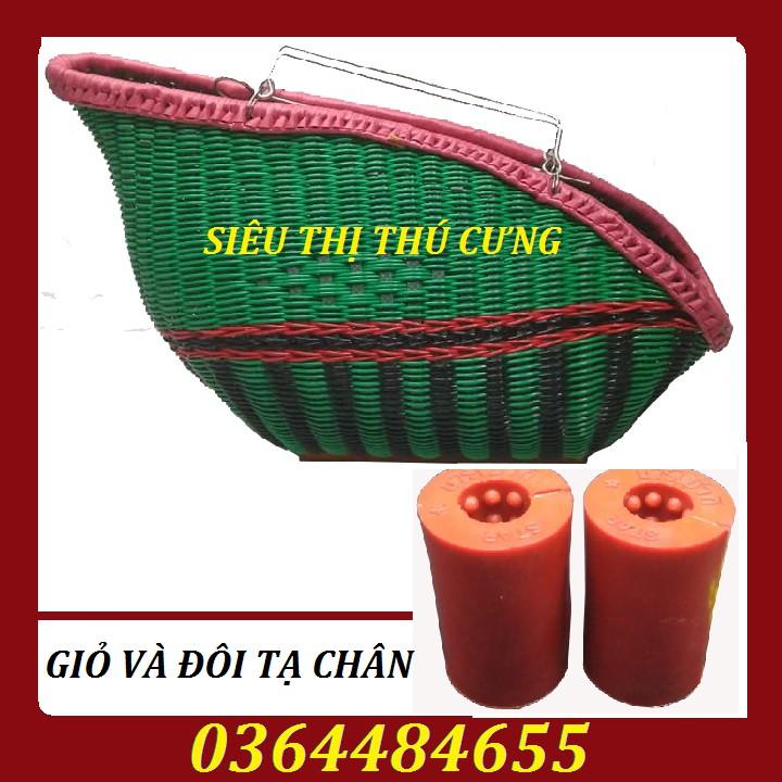 COMBO GIỎ XIÊN QUAI INOX VẬN CHUYỂN GÀ VÀ ĐÔI TẠ CHÂN