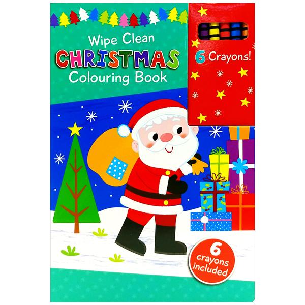 Wipe Clean Colouring Books - Sleigh