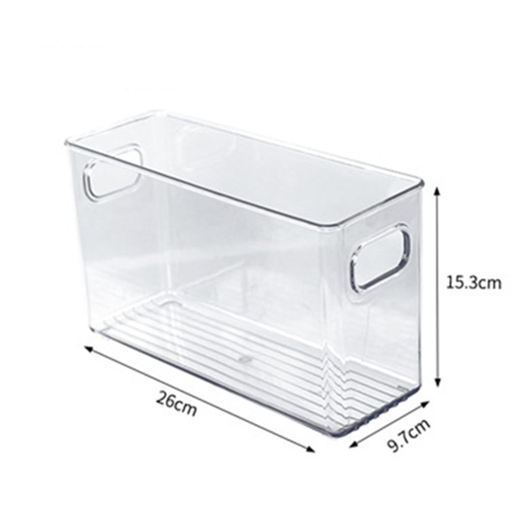 2x Clear Cabinet Fridge Freezer Food Storage Box Organizer Bins Cupboard