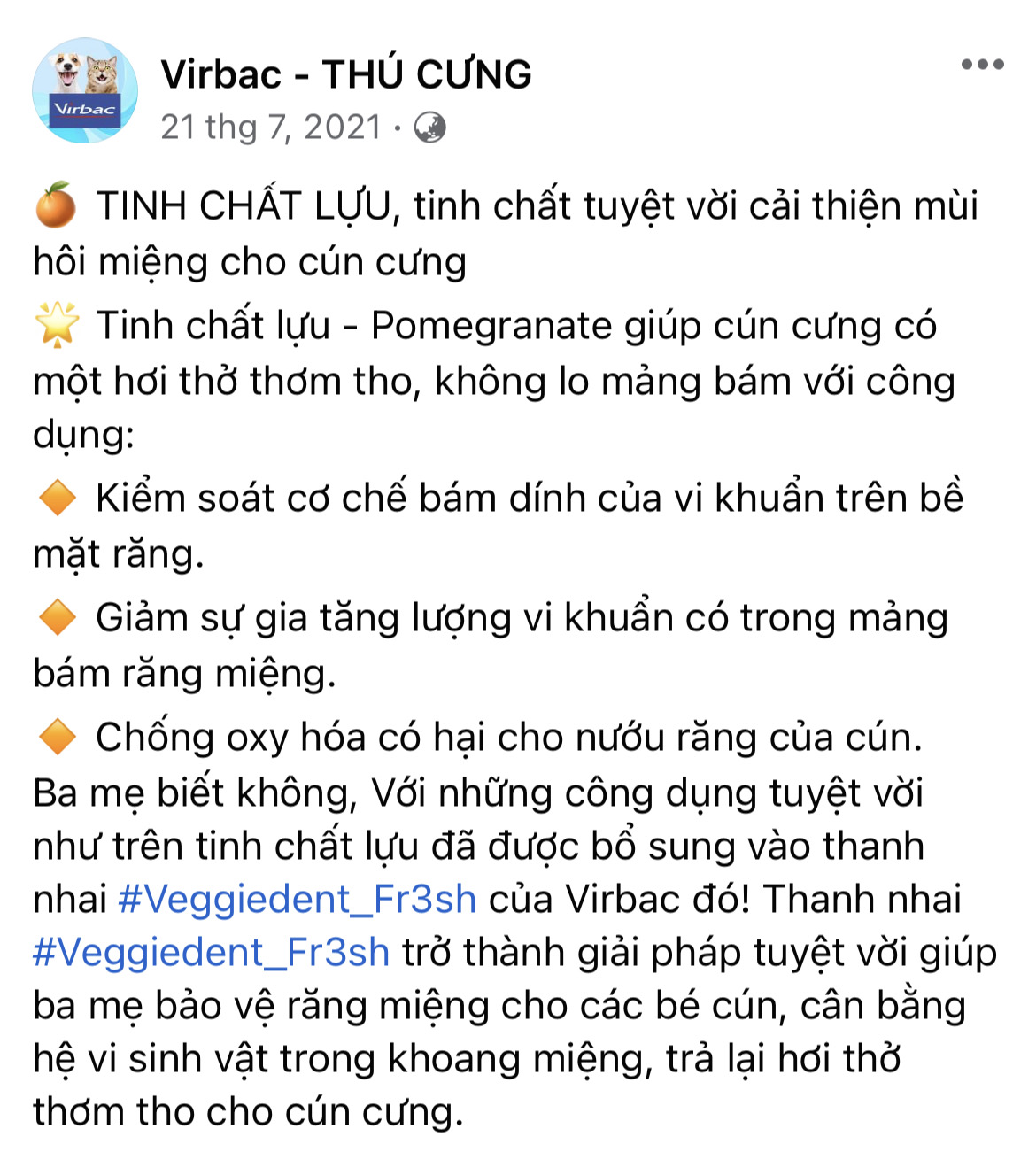 Thanh nhai Veggiedent sạch răng, thơm miệng, giảm cao răng cho chó (Virbac)