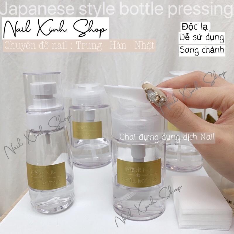 Chai đựng dung dịch nail loại bơm ngược