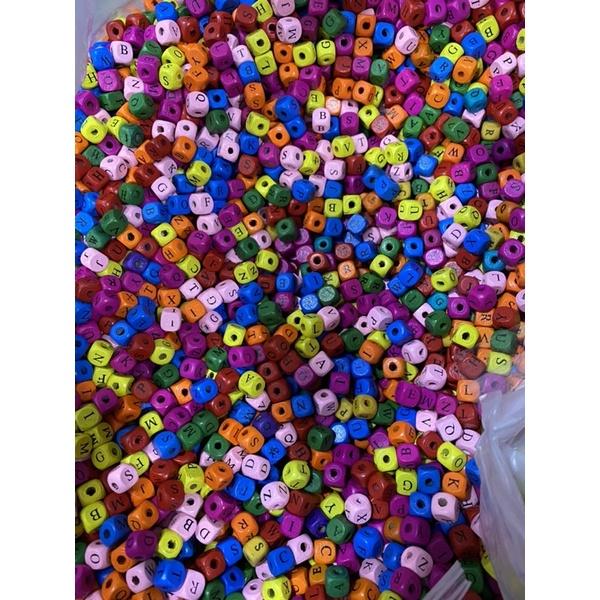 Hạt xâu gỗ chữ cái 10 mm