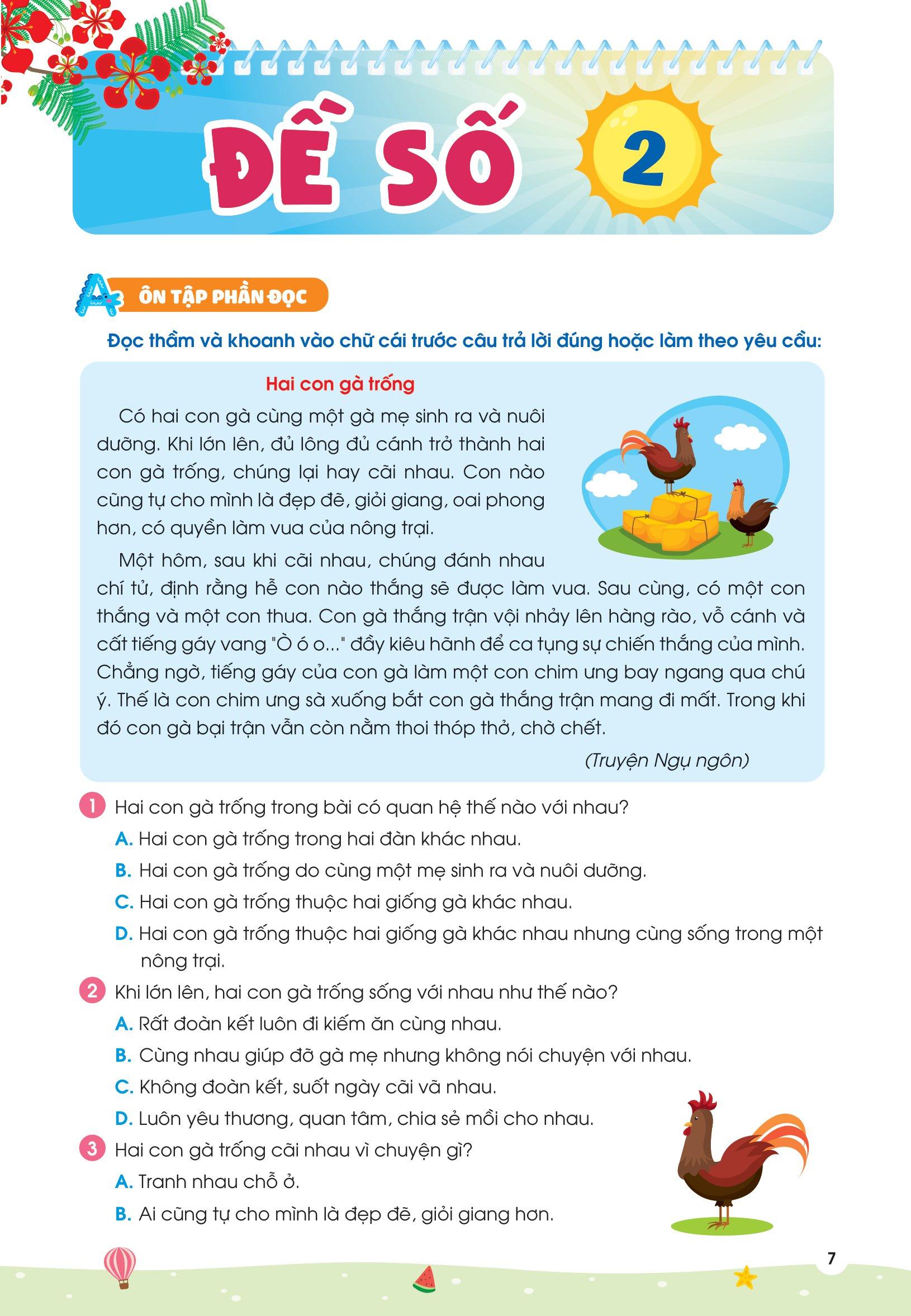 Phiếu Ôn Hè Tiếng Việt Lớp 3
