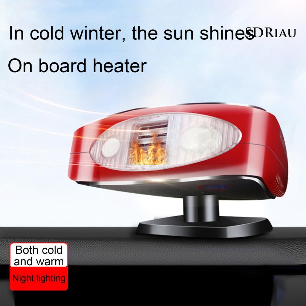 Quạt Sưởi Ấm Xpqp 12v / 24v Cho Xe Hơi Có Đèn Led Tiện Dụng